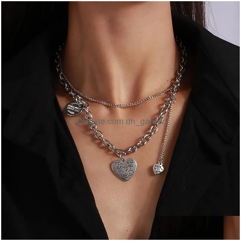choker fashion heart necklace for women simple hip hop silver color butterfly short collar party jewelry trendy 2023