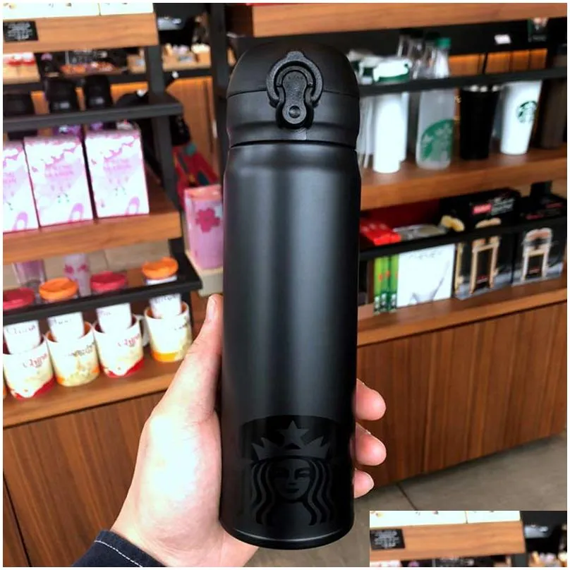 starbucks thermos cup vacuum flasks thermoses 16oz stainless steel insulated cups coffee mug travel drink bottle 500ml 6 colors