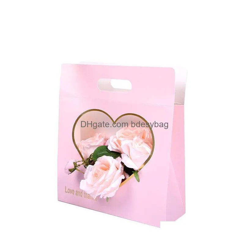 heart fold flower box heart shaped flower box party wedding engagement decoration valentines day flower box