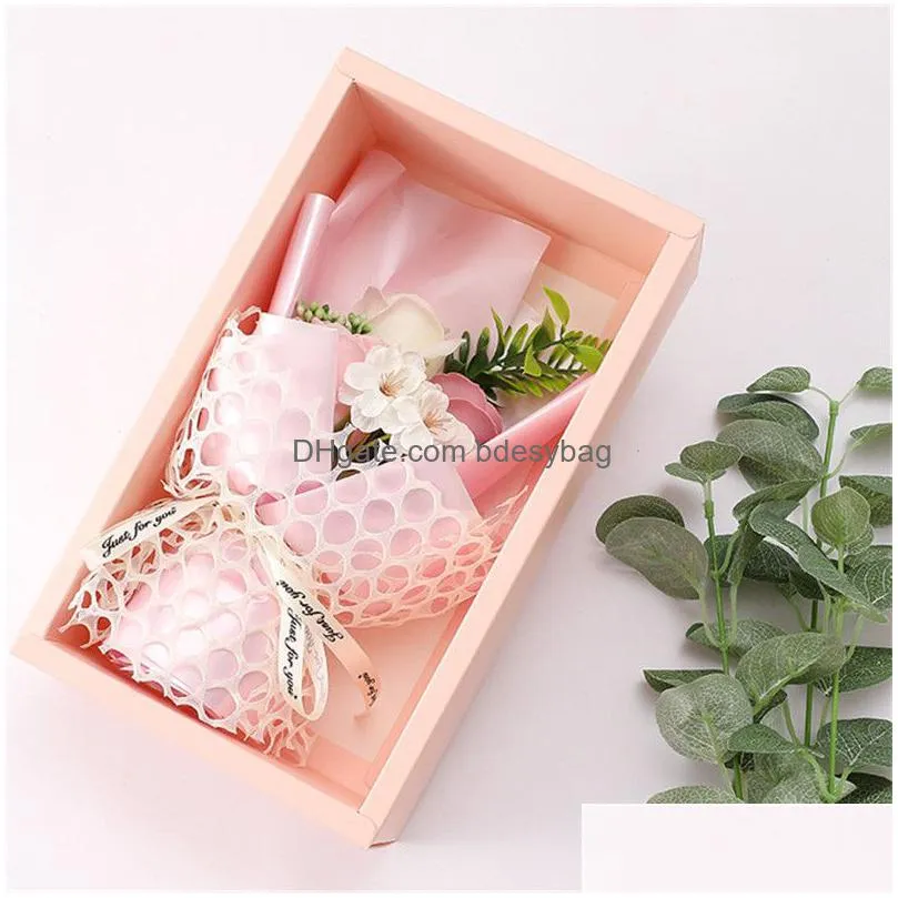 valentine day soap flower gift box simulation rose bouquet gift mother day wedding birthday soap flower gift decor