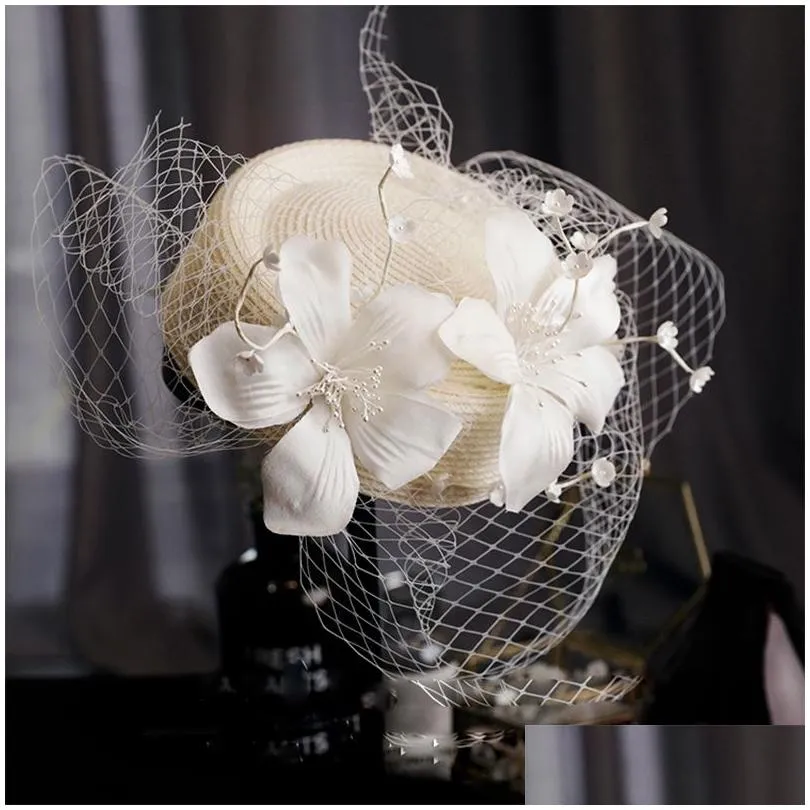 mz0003a veil hat french style sen style retro immortal flower bride headwear wedding dress p ography accessories factory direct