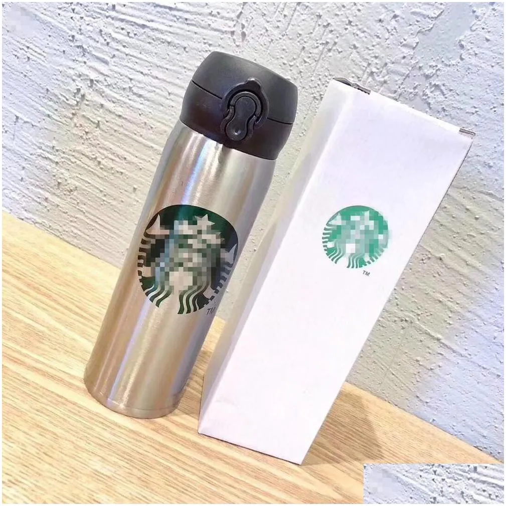 450ml stainless steel starbucks tumblers coffee cups 16oz starbucksthermos cup mug bottle 6 colors tumbler thermos vacuum mugs