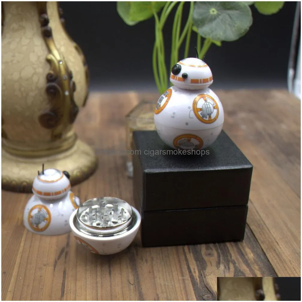 3 layers death star tobacco grinders smoking accessories 2inches 3 parts herb grinder pokeball round aluminium