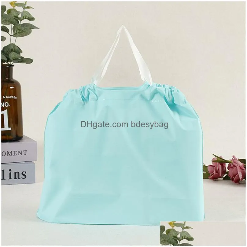 eva drawstring bag restaurant takeaway packed drawstring bag plastic clothing bag with handle shopping package pouch