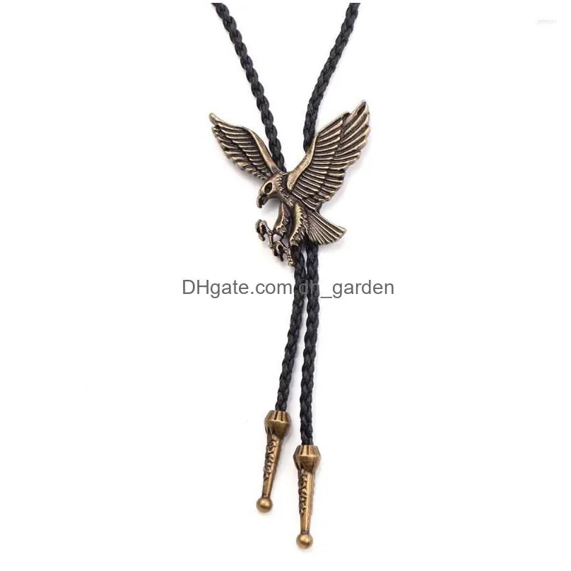 pendant necklaces exquisite flying  necklace long black adjustable braided rope choker vintage punk hiphop male jewelry