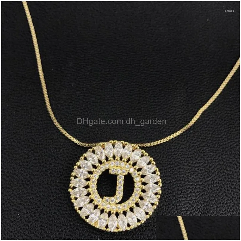 pendant necklaces omyfun top sale letter j mandala de letra collar brazil necklace gold color initial chain cubic zirconia joyeria