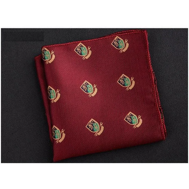 luxury men handkerchief polka dot striped floral printed hankies polyester hanky business pocket square chest towel 23x23cm