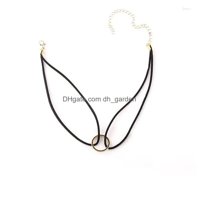 choker retro short necklace chain fashion deer leather rope female accessories decorative jewelry 387627