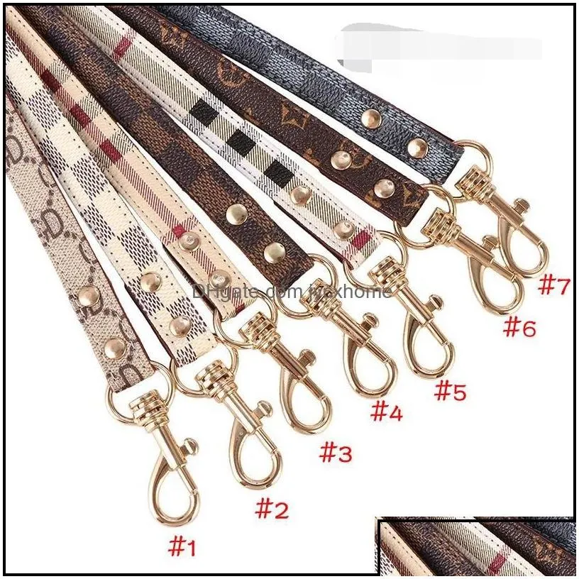dog collars leashes step in dog harness designer dogs collar leashes set classic plaid leather pet leash for small medium cat chih