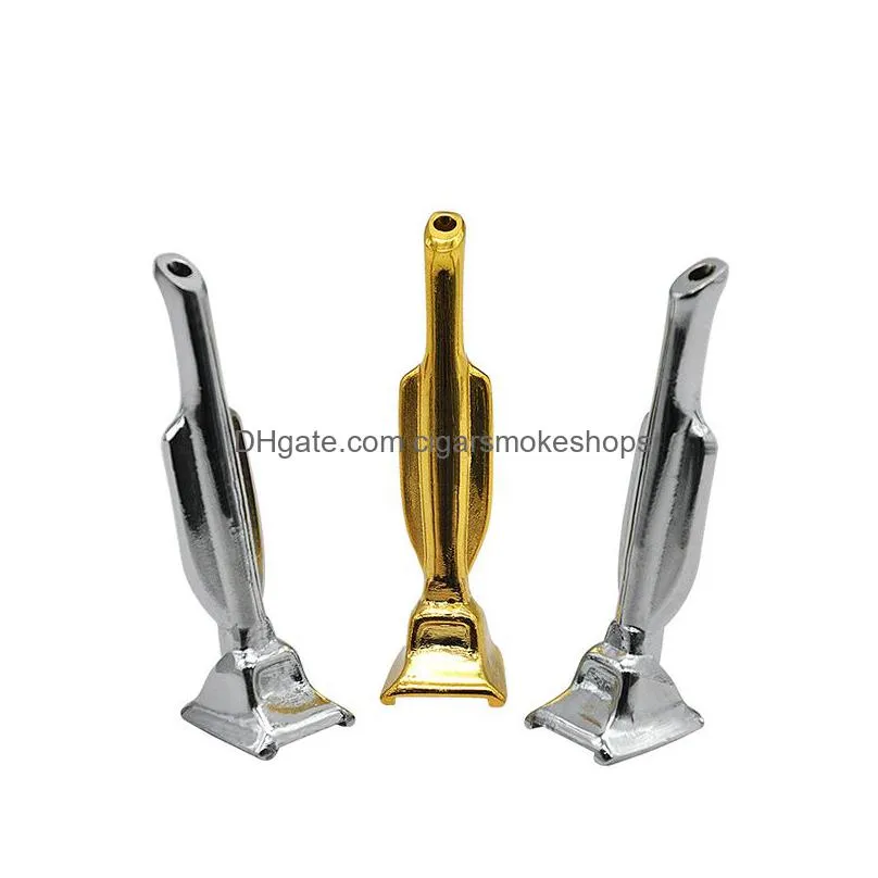 smoke pipes metal trophy shape premium bullet rocket aluminum alloy snuff snorter sniffer dispenser nasal pipe smoking hand pipe