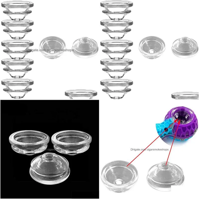 replacement glass screen bowl for silicone smoking pipe dish spoon pipes high borosilicate glass bowls accessories