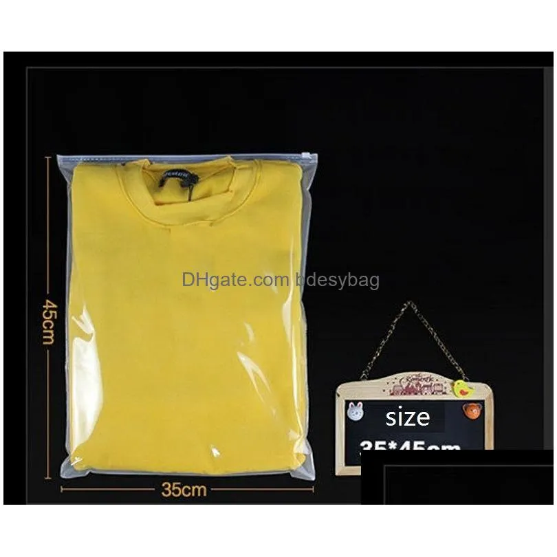 pe frosted clothing storage bag clear frosted reclosable garment packaging bags thick plastic travel clothing package bags