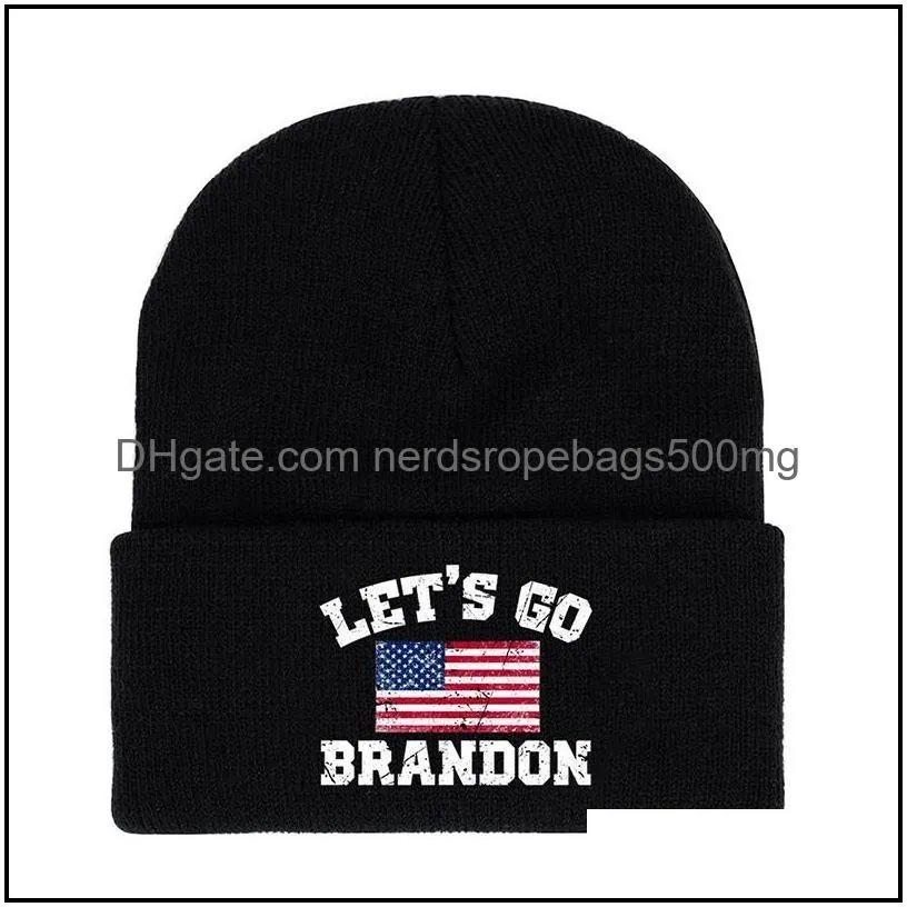 lets go brandon black knitted beanie hat woolen cap for men and women autumn and winter sports caps