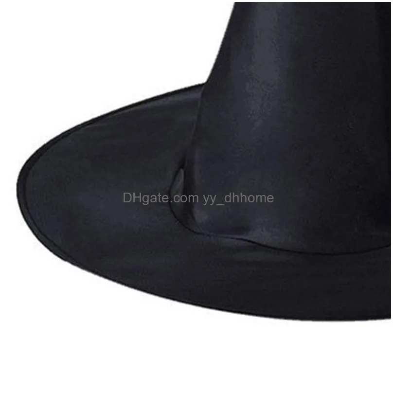 halloween witch hat masquerade black wizard hat adult kid cosplay costume accessory halloween party wizard cosplay prop cap dbc vt0622