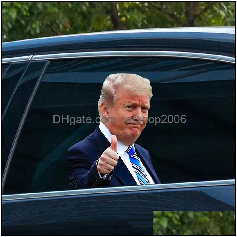 25x32cm trump 2024 car sticker banner flags party supplies u.s. presidential election pvc cars window stickers