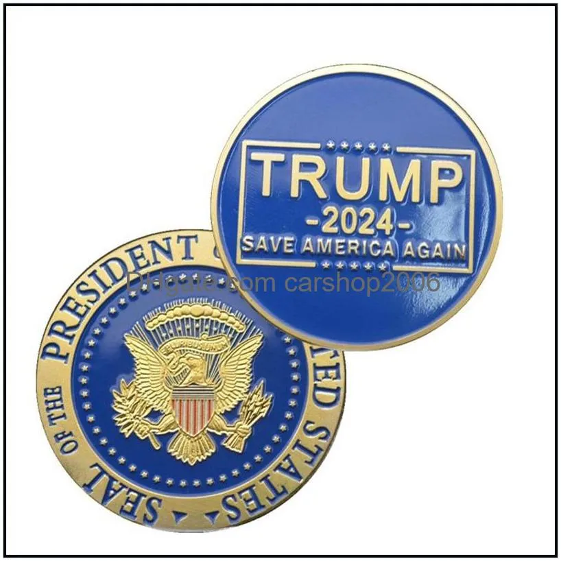 2024 president of united states metal crafts commemorative collectible coin donald trump reelection gift