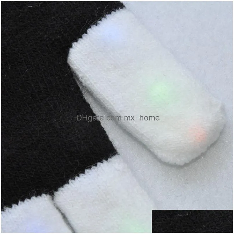 led glow kid gloves flash cycling gloves halloween christmas party light up glove luminous finger glove christmas gift for child dbc