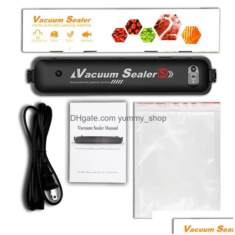 food vacuum sealer packaging machine with 15pcs bags household vacuum food sealing machine electric vacuum sealer packer vt0938