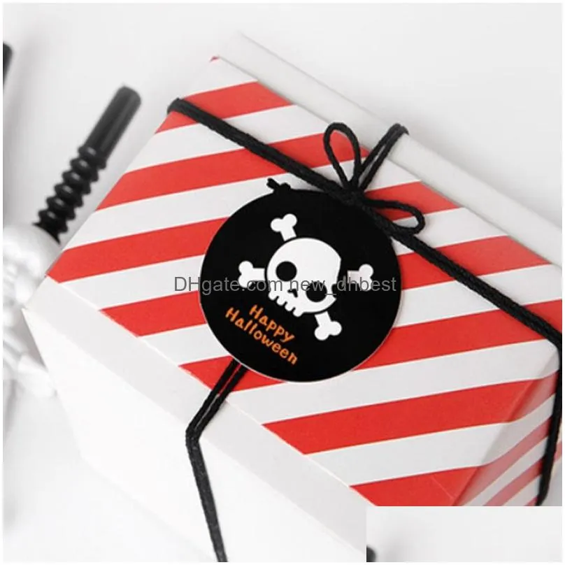 halloween packaging sealing tag hanging gift tags baking message paper cards candy gifts labels stickers diy decorative accessories