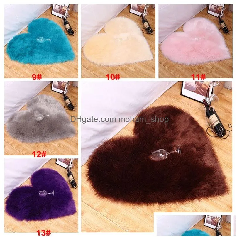 plush carpets office bedroom soft comfortable simple fluffy cushion mat heartshaped thickened nonslip hairy fur rugs customized