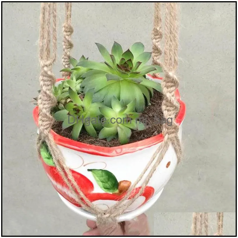 plant hangers macrame rope pots holder ropes wall hanging planter hanger basket plants holders indoor flowerpot baskets lifting