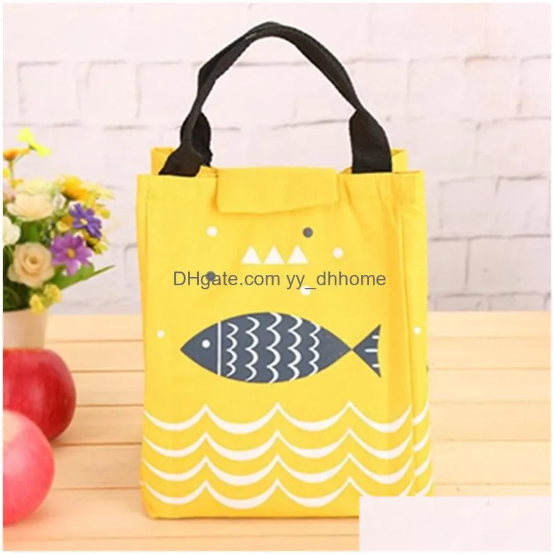 food holding bag lunch storage thermos bag canvas portable lunch bento insulation bags thick aluminum foil canteen box dh0450