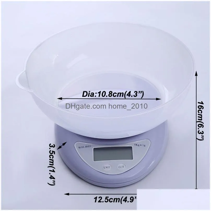 small portable lcd digital scale 5kg/1g 1kg/0.1g kitchen food precise cooking scale baking balance measuring weight scales vt1923