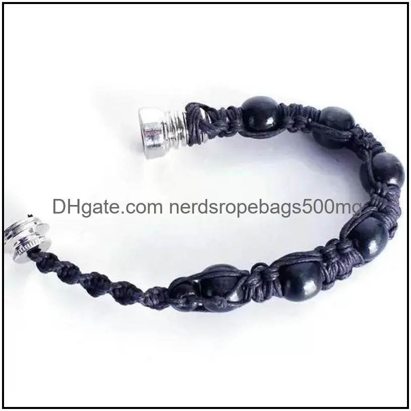bracelet smoke pipe portable metal bead bracelet handmade wristband pipes pulsera men/women cool gifts knot rope bracelet