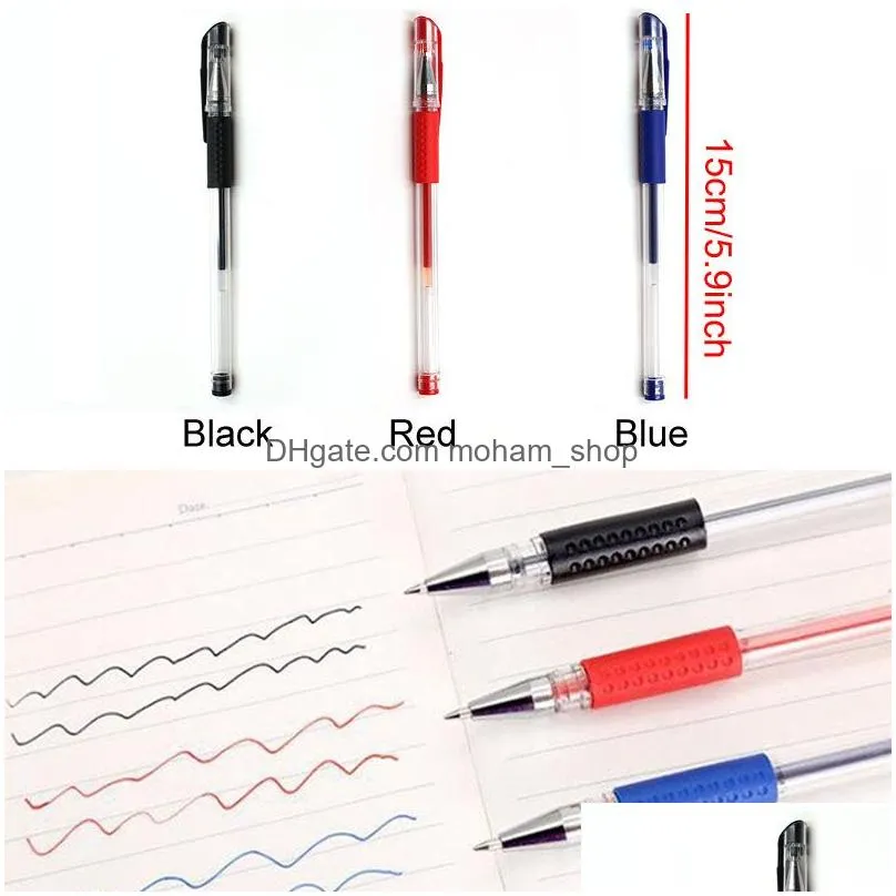 promotional removable ink students writing pens school supplies student black red blue gel pens office smooth writing gel pens dh1327