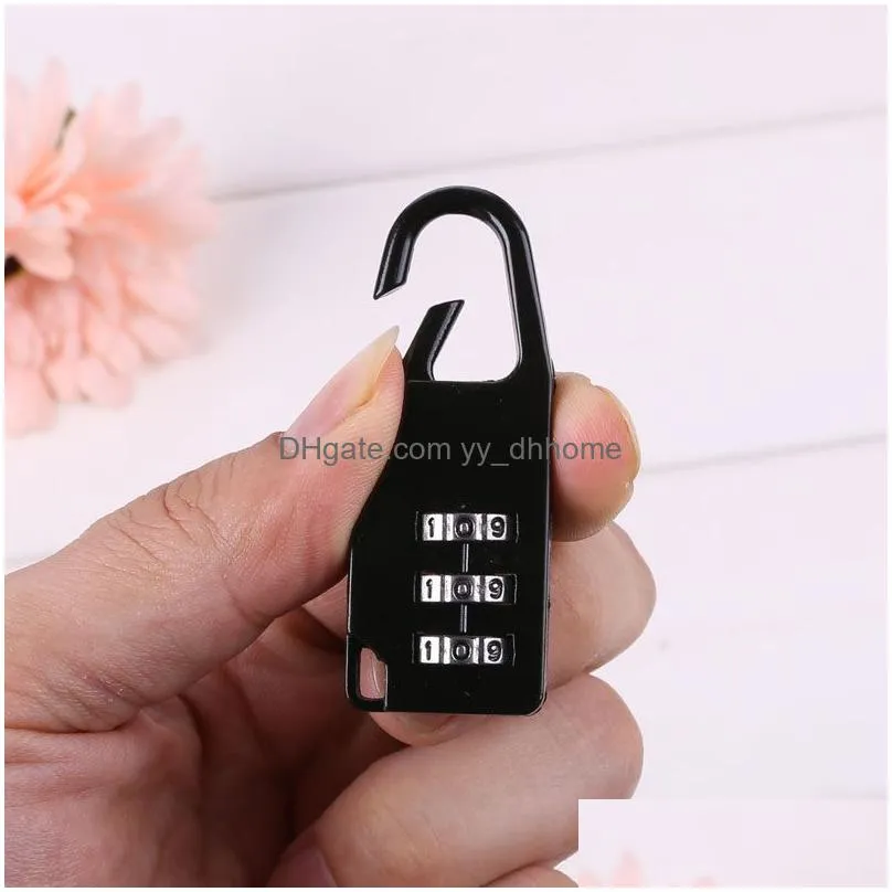 travel luggage lock 3 digit combination padlock zinc alloy number lock code for zipper bag backpack handbag suitcase drawer dbc vt0658