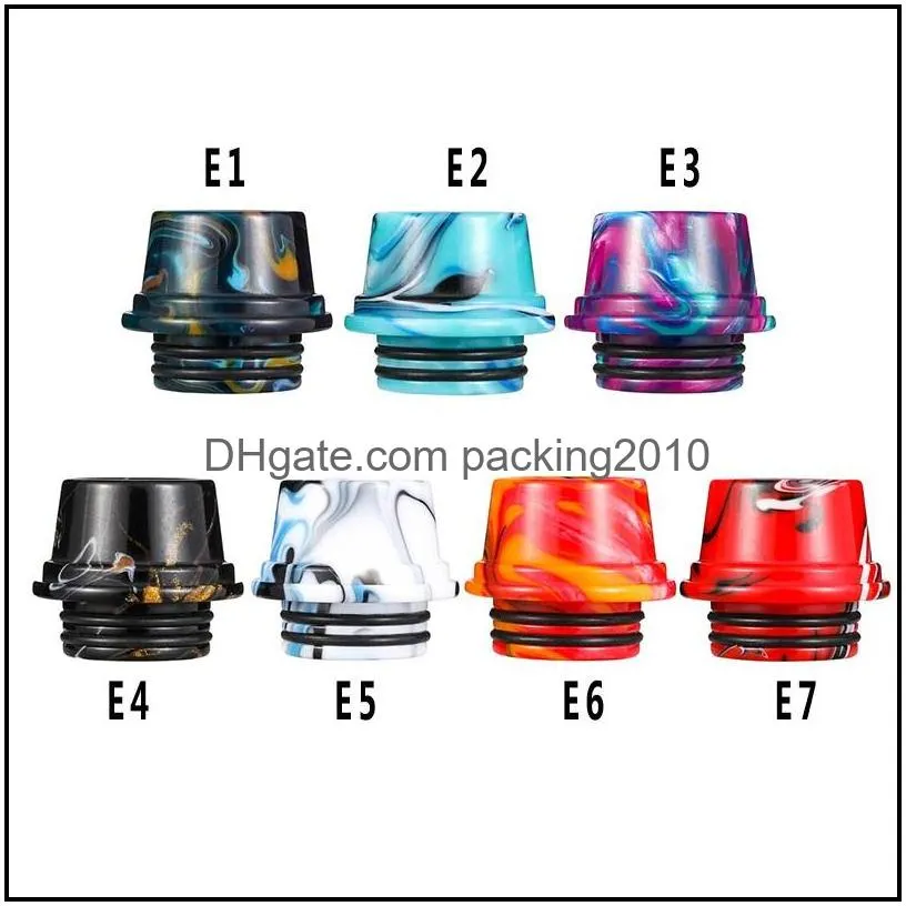 810 thread resin drip tip smoking accessories temperature change smoke dripper epoxy wire bore stainless steel for prince tfv8