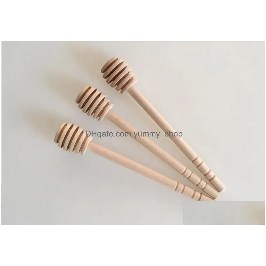 honey stick honey dippers kitchen accessories 8cm mini wooden party supply spoon stick honey jar stick dh0172