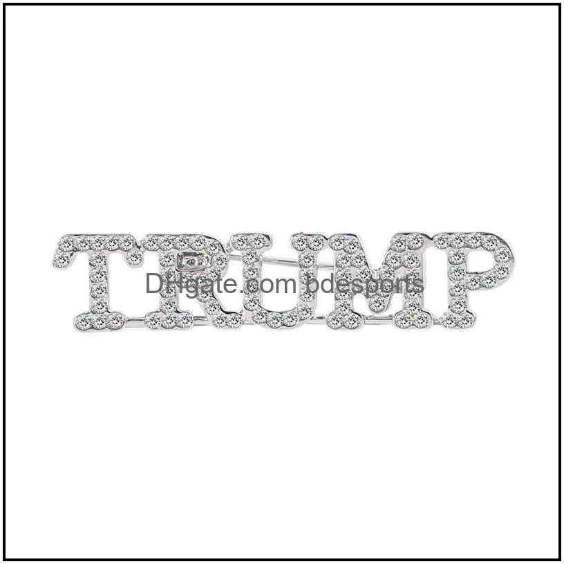 trump 2024 brooch diy diamond badge crafts