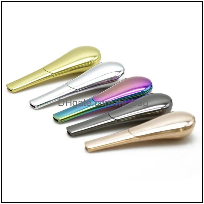 stainless steel smoke pipes spoon type detachable magnetic suction metal pipe