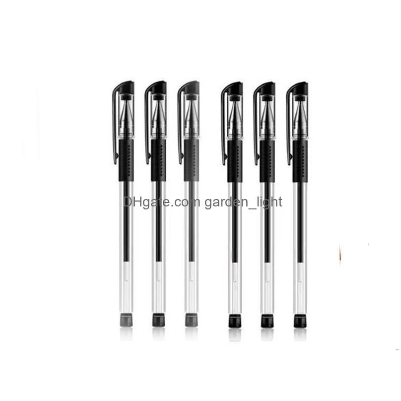 european standard gel pen 0.5m bullet point/needle type black blue red waterbased pen office stationery oilbased carbon pen vtky2393