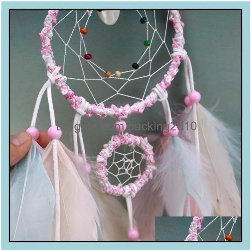 colorful handmade dream catcher feathers car home wall hanging decoration ornament gift wind chime craft decor supplies