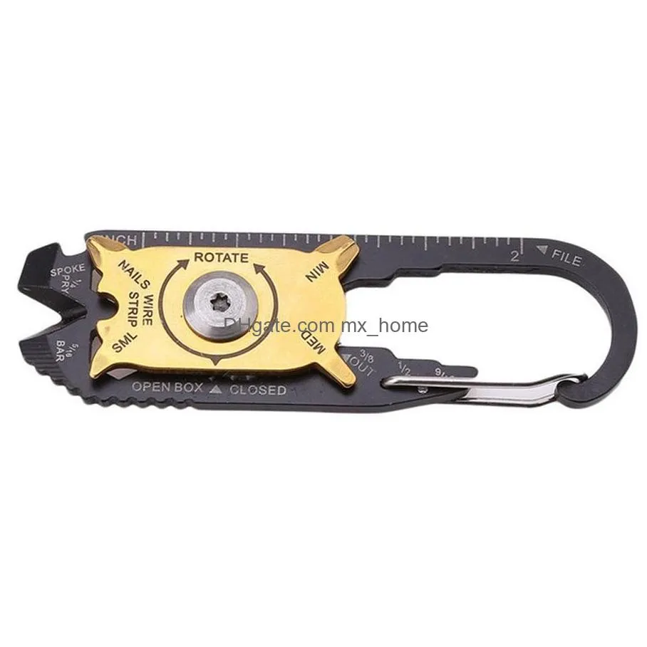 multifunction key rings combination tools outdoor portable screwdrivers bottle openers ruler keychain 20 in 1 dh0665