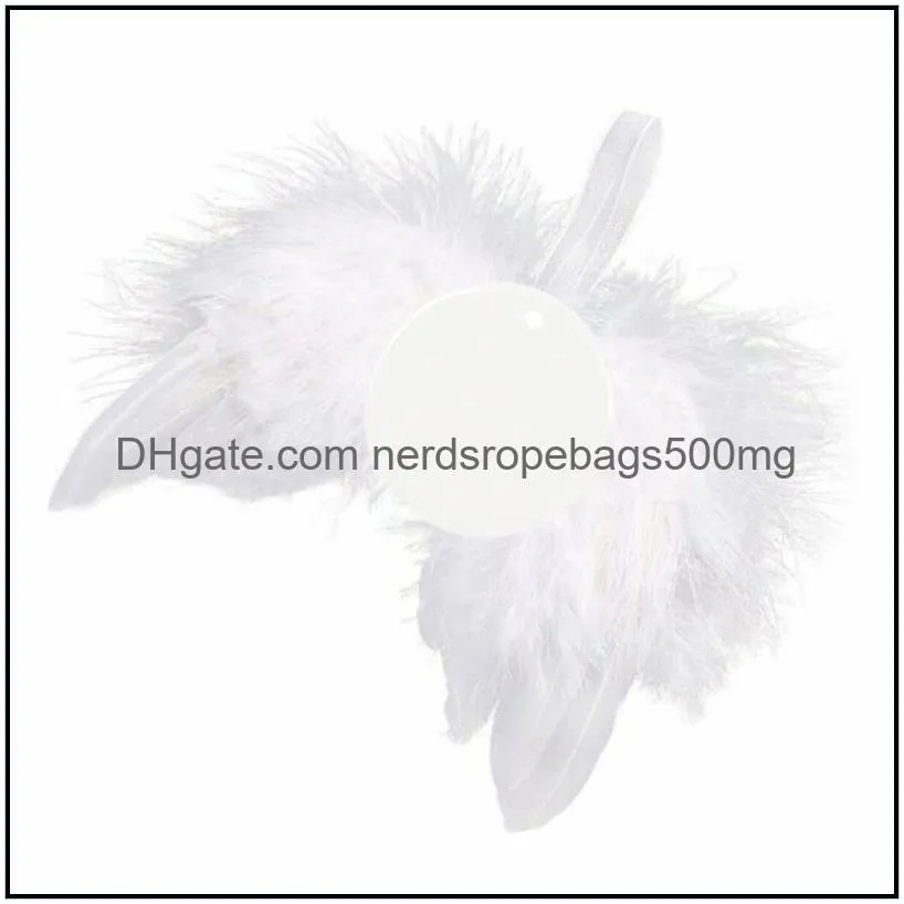 2023 new angel wing christmas decorations sublimation blank feather wing xmas hanging ornament room decor