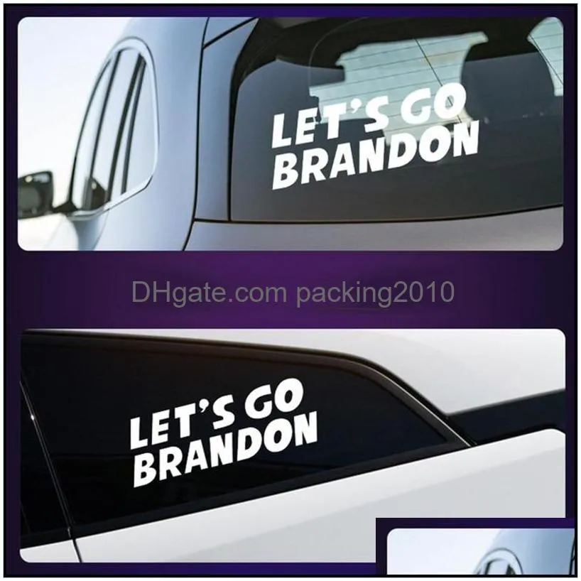 20x7cm lets go brandon sticker party favor for car trump prank biden pvc stickers