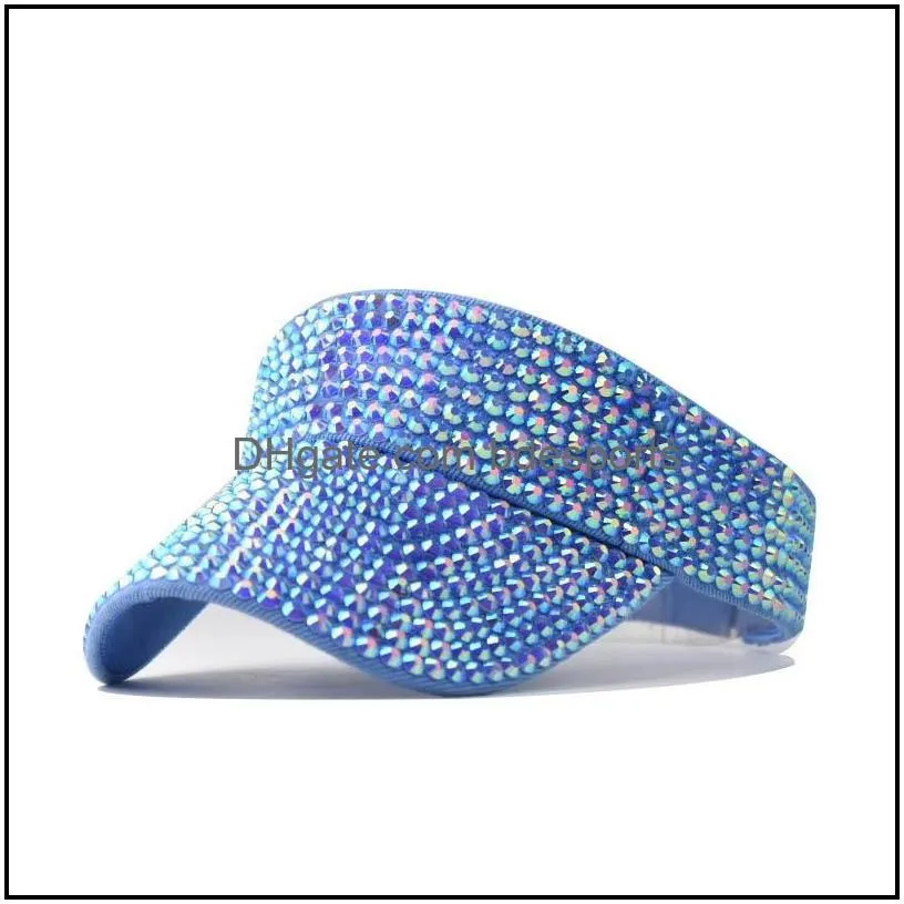 women luxury rhinestone hats summer cap ladies outdoor diamond beach hat