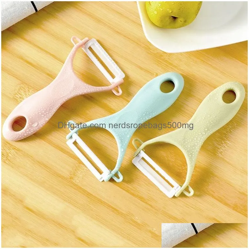 durable ceramic fruit vegetable peeler plastic potato carrot grater cutter sharp peeler slicer portable kitchen gadgets vtky2378