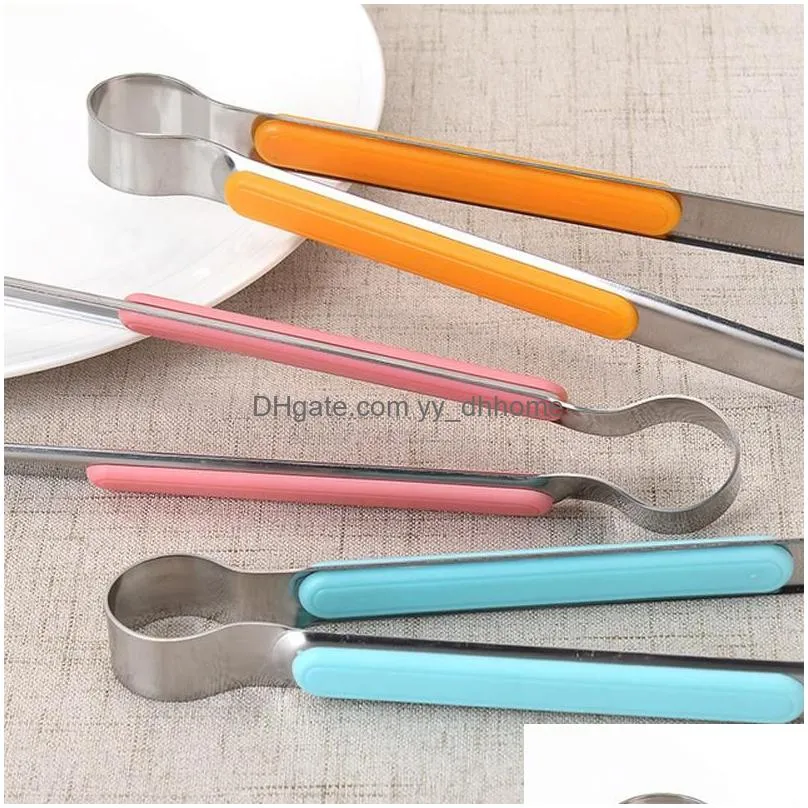 stainless steel bread clip salad ice cake barbecue clip tongs antiscalding steak clip kitchen baking tools accessories dh0855