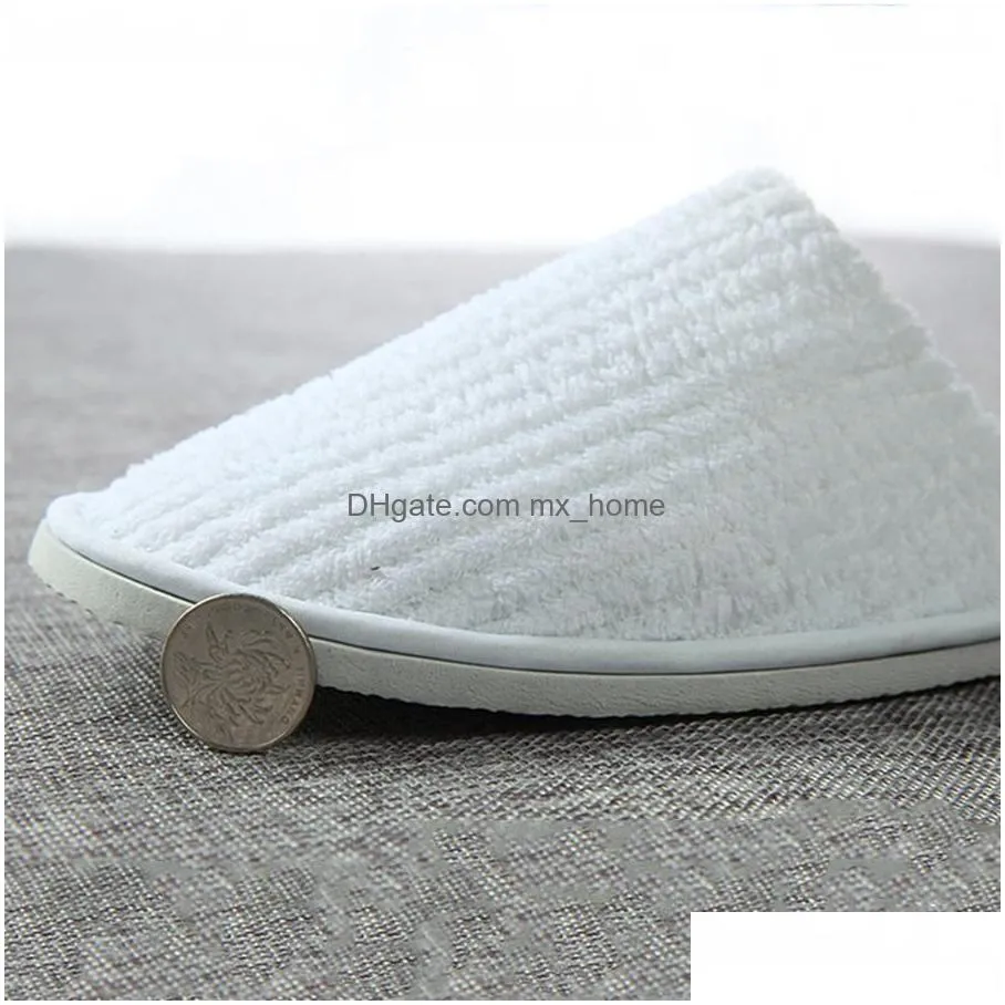 disposable slippers coral fleece antislip home guest thicken travel el white soft comfortable delicate disposable slippers dh0610