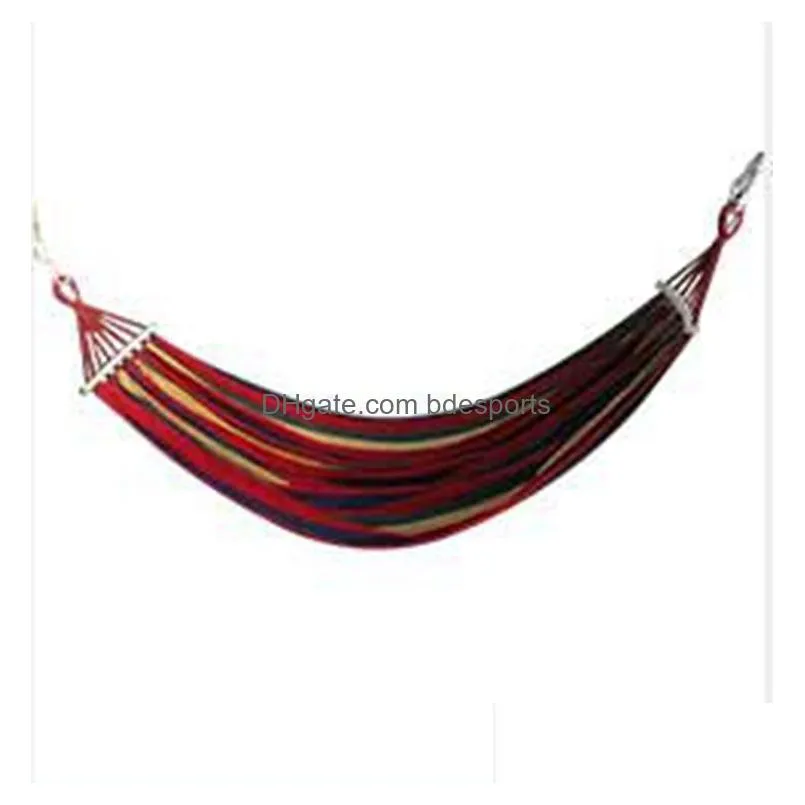 outdoor portable sleeping swing 190x130 cm outdoor folding strengthen hammock camping leisure break vt1434