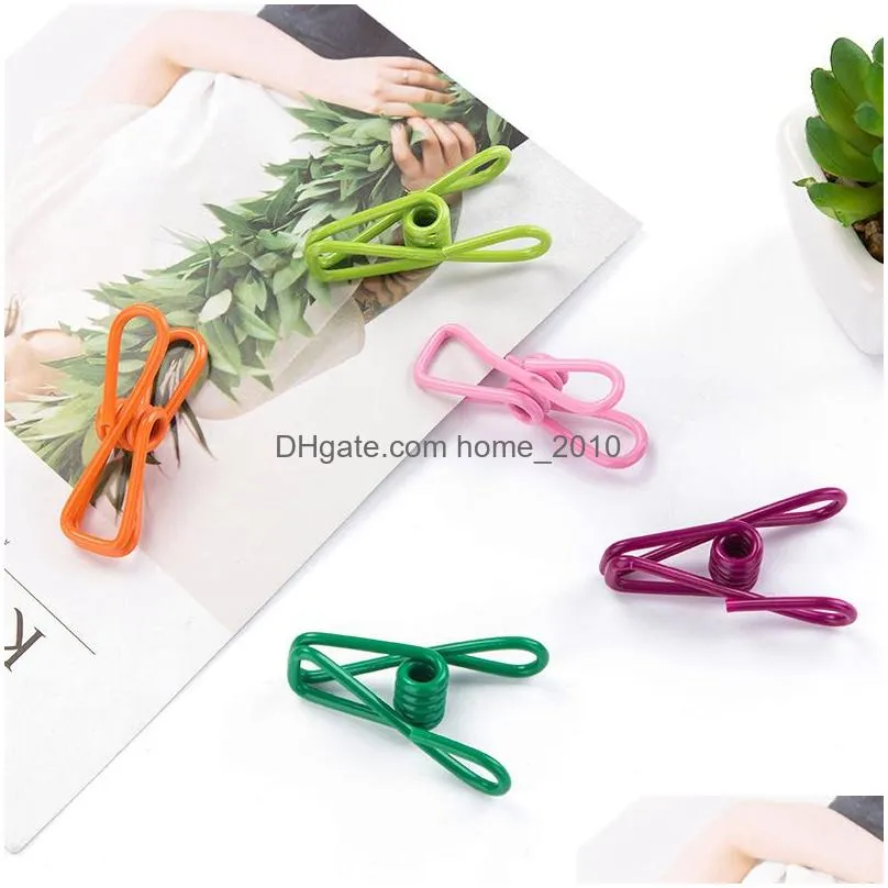 10pcs spring clothes clips high quality metal clothes pegs for socks p os hang rack parts practical portable holder accessories dbc