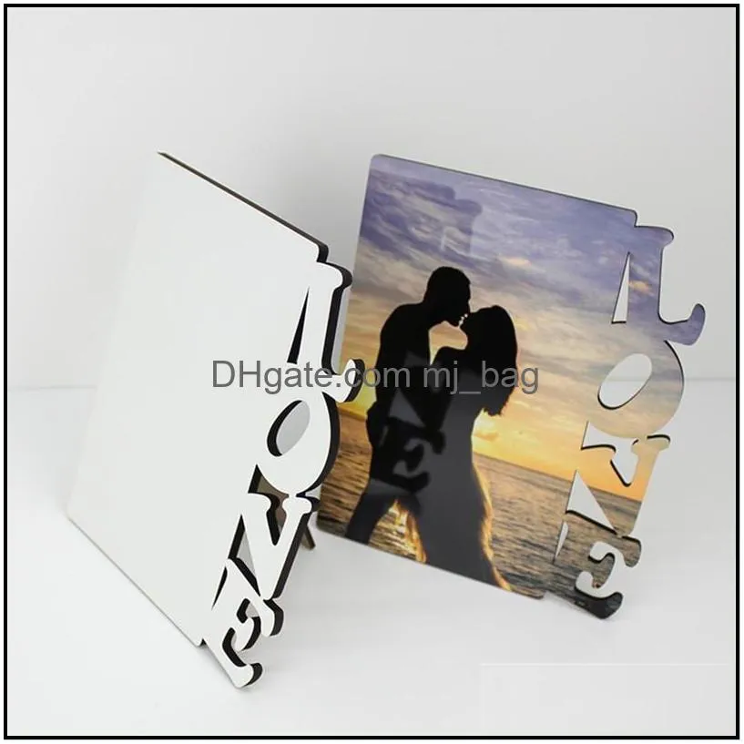 blank sublimation frames mdf wooden thermal transfer phase plate love heartshape diy valentines day gift wholesale