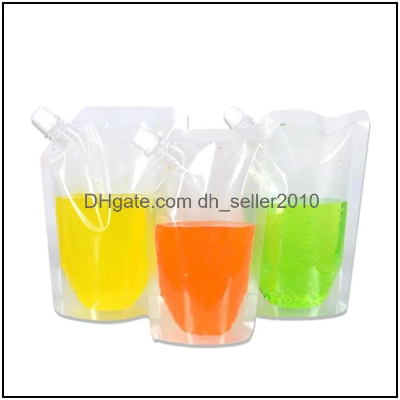 1000ml/500ml/420ml/250ml standup plastic drink packaging bag spout pouch for beverage liquid juice milk coffee storage bags