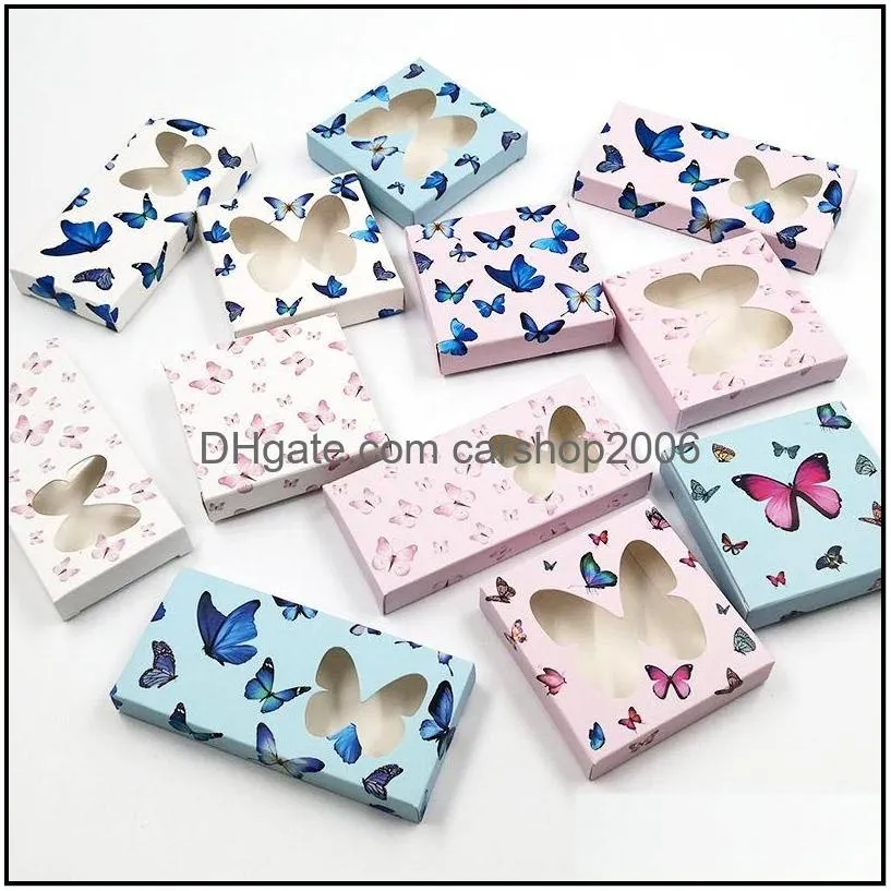 butterfly false eyelash packaging box 3d mink eyelashes boxes empty case paper lash package 11 styles