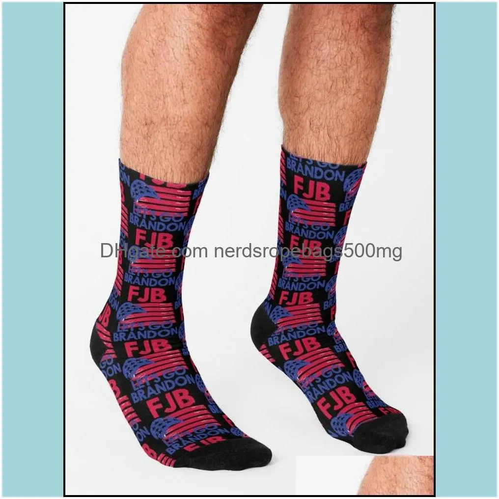 lets go brandon trump socks 2024 american election party supplies funny sock men and women cotton stockings 30cm