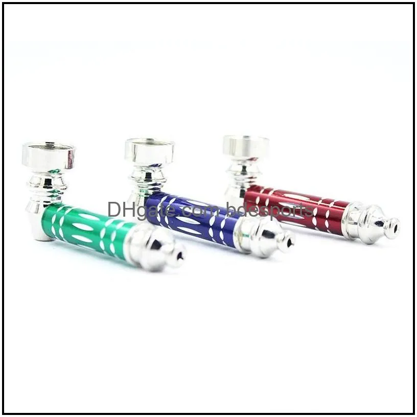 portable metal tobacco pipe filter smoking pipe mini cigarette stainless steel smoke pipes smoke stocks smoking accessory